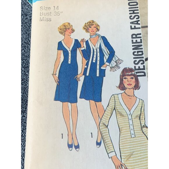 Simplicity Misses Dress Sewing Pattern sz 14 7131 - uncut - Picture 9 of 10